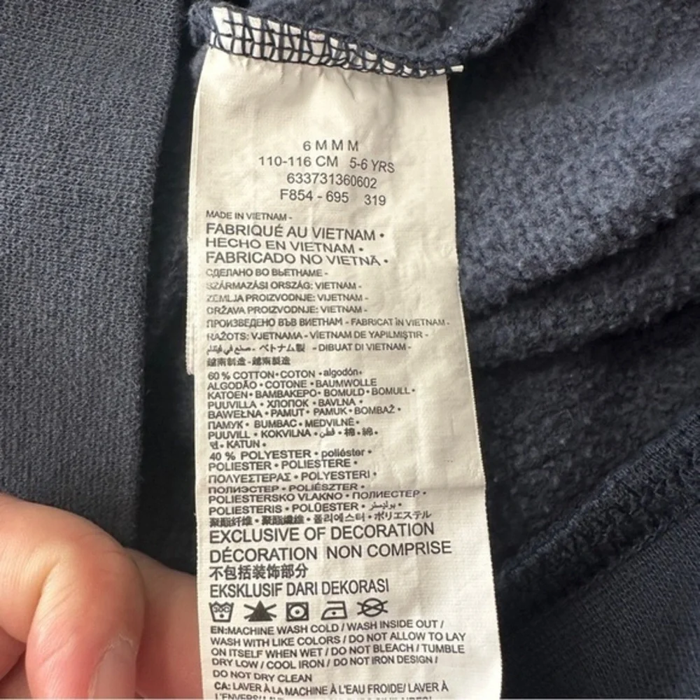 Nike Pullover‎ Hoodie Kids Size 6 Medium 5-6 Years Old Navy Blue